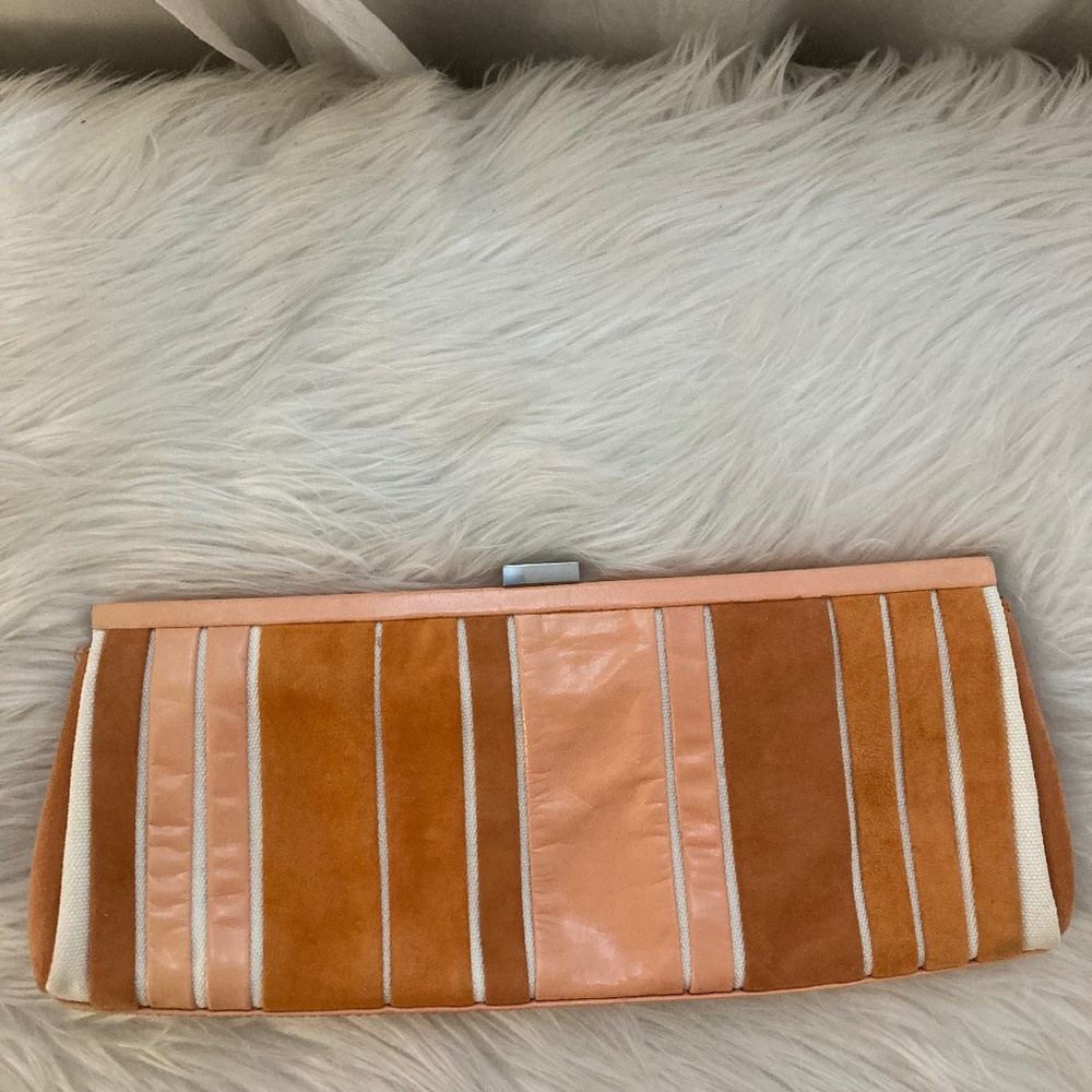 Kenneth Cole orange clutch/purse